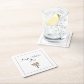 エレガントフローラバラ母の日パーティー スクエアペーパーコースター (インサイチュ)