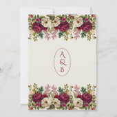 エレガントフローラバラ結婚式招待状 招待状 (裏面)