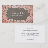 エレガントフローラバラ金ゴールドバラインテリア 名刺 (正面/裏面)