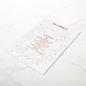 エレガントフローラバラ金ゴールド結婚箔 箔招待状 (回転した状態)