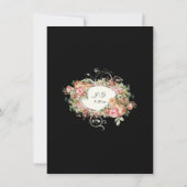 エレガントフローラバラ金ゴールド結婚詳細 招待状 (裏面)