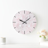 エレガントフローラバラ金ゴールド落下デザイン ラージ壁時計 (ホーム)