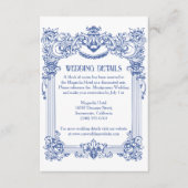 エレガントフローラバロック結婚列の詳細 エンクロージャーカード (正面)