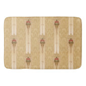 エレガントフローラバンド彫刻金ゴールドダマスク バスマット (正面)