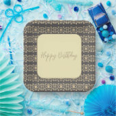 エレガントフローラパターン（の模様が）ある ペーパープレート (パーティー)