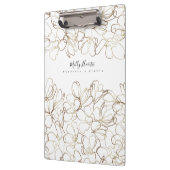 エレガントフローラパーソナライズされたクリップボード クリップボード (左)