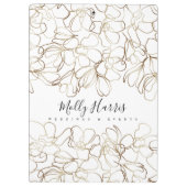 エレガントフローラパーソナライズされたクリップボード クリップボード (裏面)