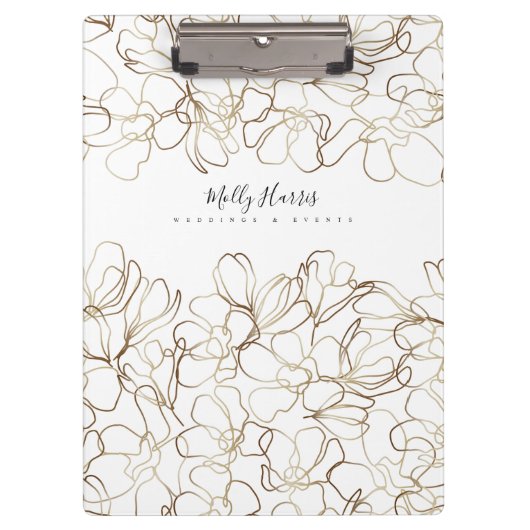 エレガントフローラパーソナライズされたクリップボード クリップボード (正面)