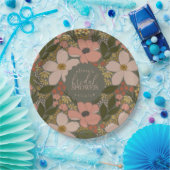 エレガントフローラパーソナライズされたブライダルシャワー ペーパープレート (パーティー)