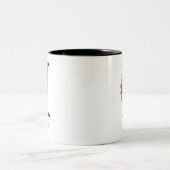 エレガントフローラパーソナライズされたモノグラムコーヒーマグI ツートーンマグカップ (中央)