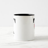 エレガントフローラパーソナライズされたモノグラムコーヒーマグT ツートーンマグカップ (中央)