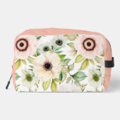 エレガントフローラパーソナライズされたモノグラムピンク旅行 ドップキット (裏面)