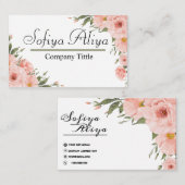 エレガントフローラパーソナライズされた名刺デザイン 名刺 (正面/裏面)