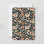 エレガントフローラパーソナライズされた文具 ノートカード (裏面)