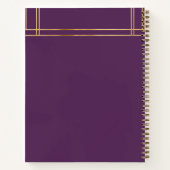 エレガントフローラパーソナライズされた牡丹手帳 ノートブック (裏面)