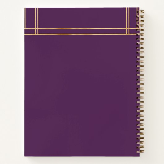 エレガントフローラパーソナライズされた牡丹手帳 ノートブック (裏面)