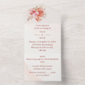 エレガントフローラパーソナライズされた結婚フレーム オールインワン招待状 (内側)