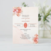 エレガントフローラパーソナライズされた結婚フレーム 招待状 (スタンド正面)