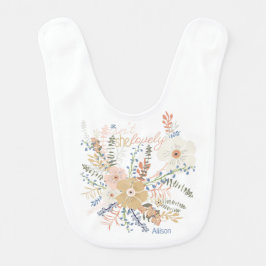 エレガントフローラパーソナライズ名ベビー ベビービブ