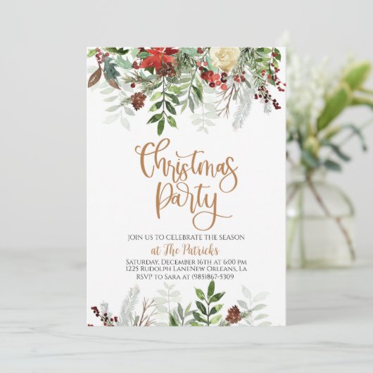 エレガントフローラパーティの招待状 招待状 (スタンド正面)