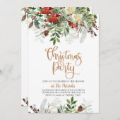 エレガントフローラパーティの招待状 招待状 (正面/裏面)