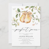エレガントフローラパーフェクトPEARブライダルシャワー 招待状 (正面)