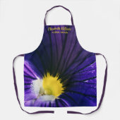 エレガントフローラパープルパンシーのマクロ写真 エプロン (正面)