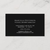 エレガントフローラパープル明るい赤紫色バラグリッター 名刺 (裏面)