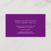 エレガントフローラパープル明るい赤紫色ピンク 名刺 (裏面)
