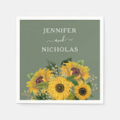 エレガントフローラヒマ結婚ワリ スタンダードカクテルナプキン (正面)