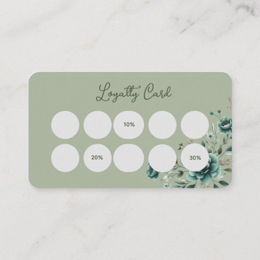 エレガントフローラビジネスおよびロイヤリティカード ロイヤリティカード (裏面)