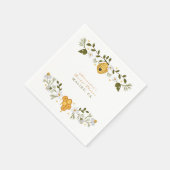 エレガントフローラビーブライダルシャワー スタンダードカクテルナプキン (角)