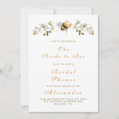 エレガントフローラビーブライダルシャワー 招待状 (正面)