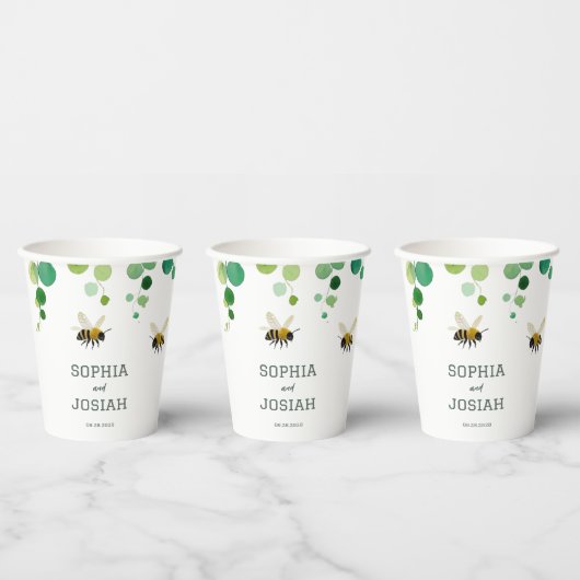 エレガントフローラビー愛結婚性 紙コップ (複数)