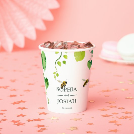 エレガントフローラビー愛結婚性 紙コップ (インサイチュ)