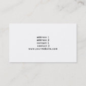 エレガントフローラピアノのレッスンデザイン 名刺 (裏面)