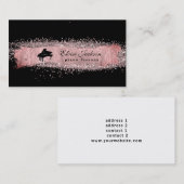 エレガントフローラピアノのレッスンデザイン 名刺 (正面/裏面)