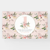 エレガントフローラピガーリーンク誕生日パーティヴィンテージ 横断幕 (横)