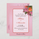 エレガントフローラピンクのシンプル牡丹 ポストカード (正面/裏面)