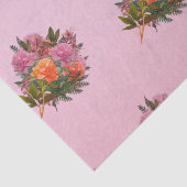 エレガントフローラピンクのシンプル牡丹 薄葉紙 (詳細)