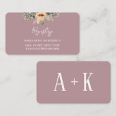 エレガントフローラピンクギフト登録情報カード エンクロージャーカード (正面/裏面)