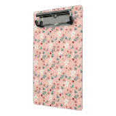 エレガントフローラピンクパターンホーム ミニクリップボード (アングル2)