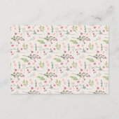 エレガントフローラピンクブライダルシャワー保存日付 エンクロージャーカード (裏面)