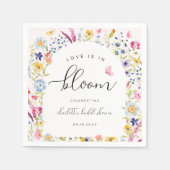 エレガントフローラピンクブライダルシャワー スタンダードカクテルナプキン (正面)