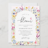 エレガントフローラピンクブライダルシャワー 招待状 (正面)