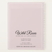 エレガントフローラピンクローズヘアサロンアポイントメント プランナー手帳 (裏面)