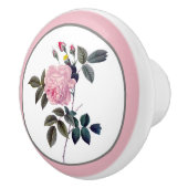 エレガントフローラピンクヴィンテージバラ セラミックノブ (右)