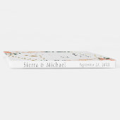 エレガントフローラピーチ金ゴールド幾何結婚型 ゲストブック (背)