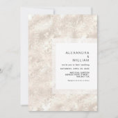 エレガントフローラフェイクフォイルパールグラーム結婚ズ 招待状 (正面)