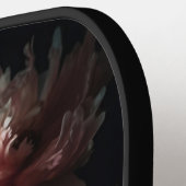 エレガントフローラフェミニンピンク牡丹名前をカスタムする ピックルボールラケット (左詳細)